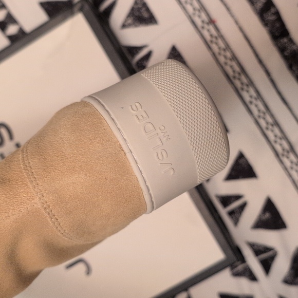 J/SLIDES NYC TORRIE Suede‎ Leather Faux Fur Lined Lace Boots Womens Size 8 - Picture 7 of 9